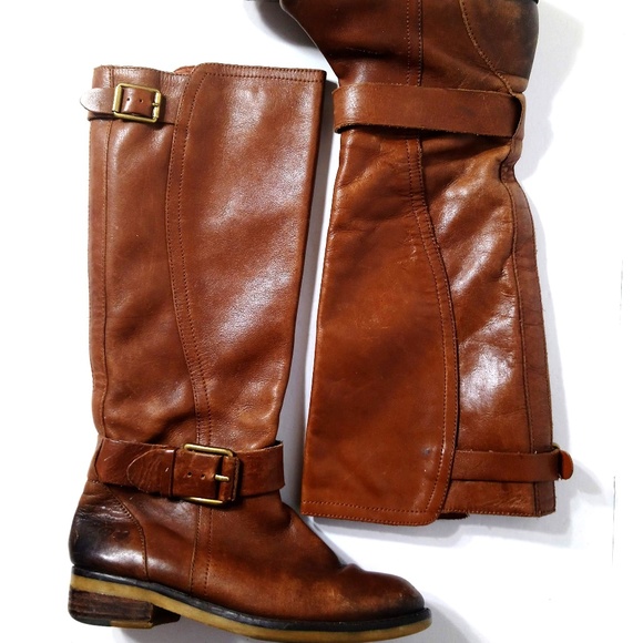 Lucky Brand Brown Leather Knee High Boots 6.5M - Picture 3 of 8